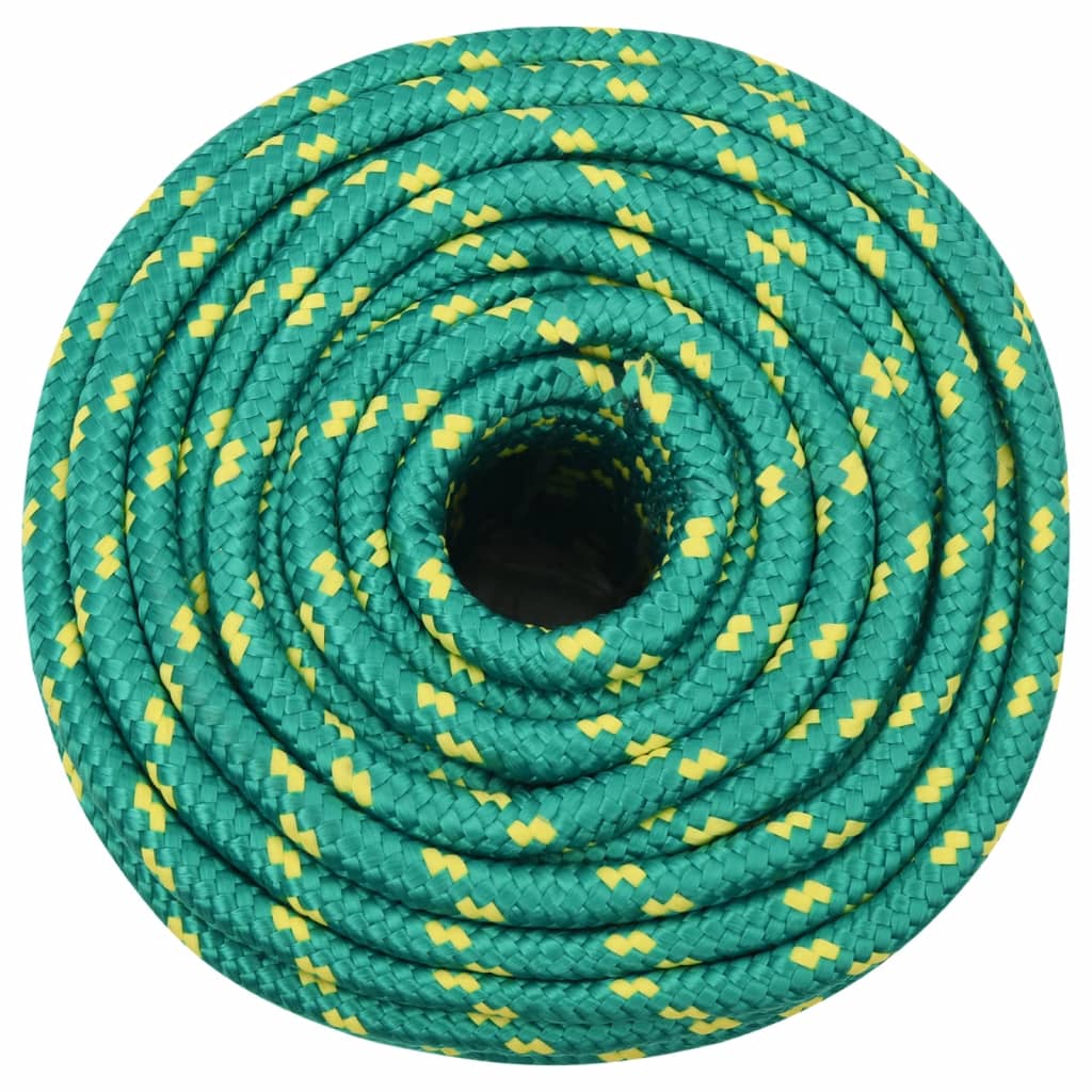 Vidaxxl Bootsseil 12 mm 100 m Polypropylen grün