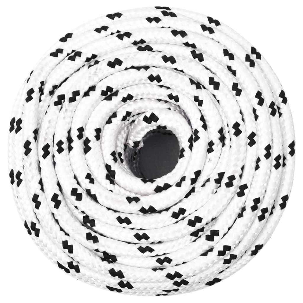 VIDAXL -Bootseil geflochten 8 mmx100 m Polyester White4