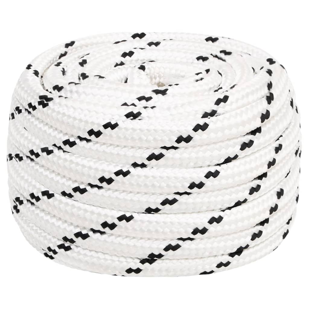 Vidaxx Bootsseil geflochten 20 mmx50 m Polyester weiß