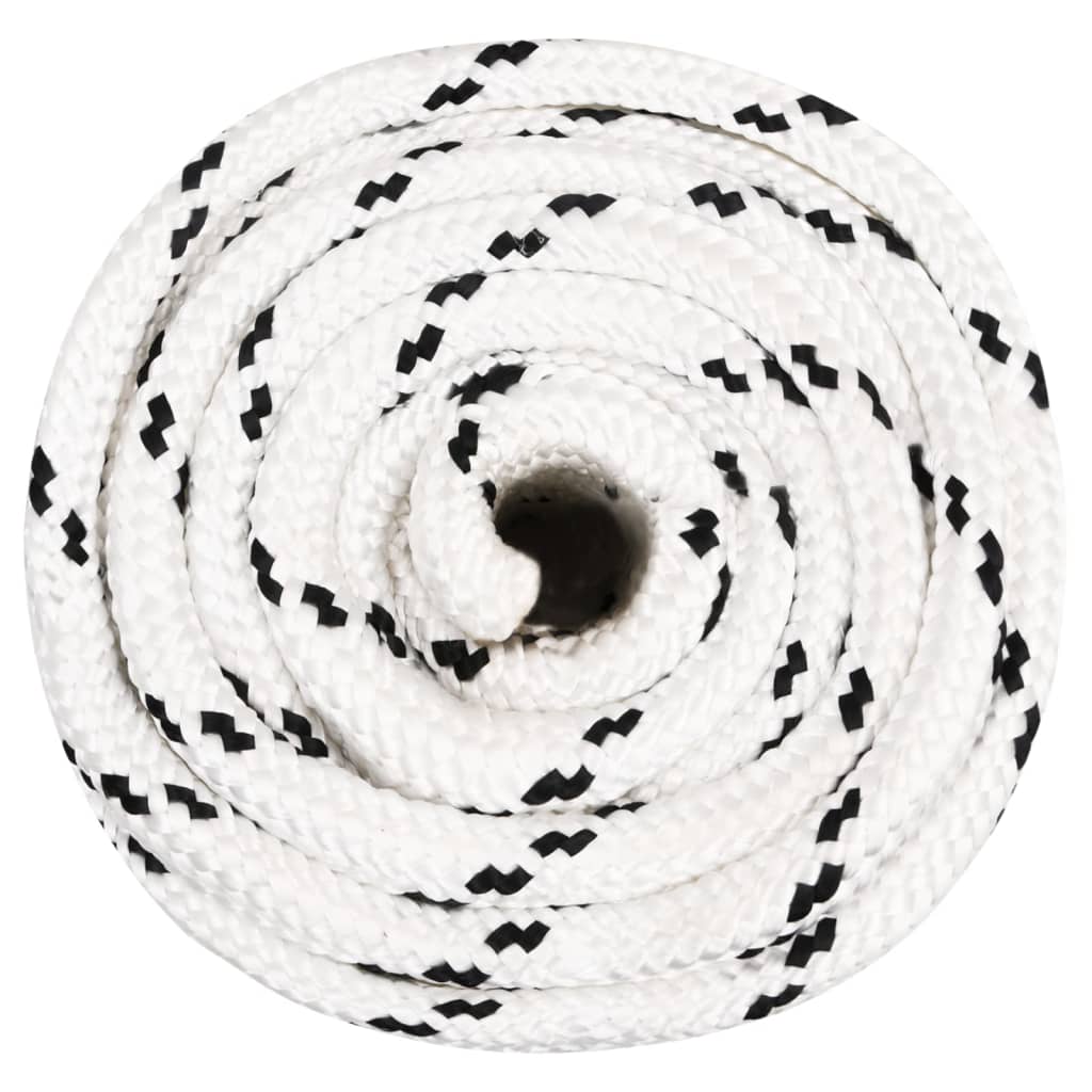 Vidaxx Bootsseil geflochten 20 mmx100 m Polyester weiß
