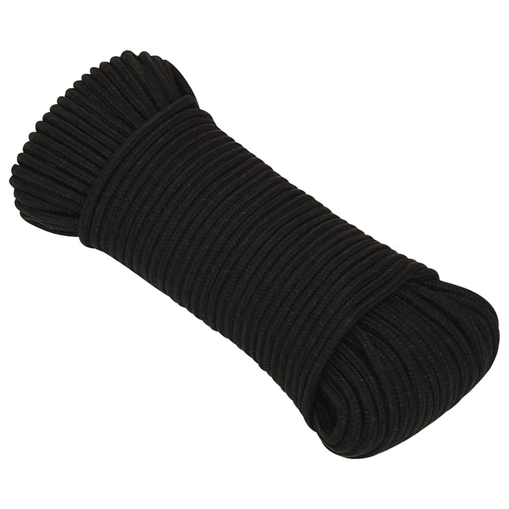 Vidaxx Arbeitsseil 3 mm 100 m Polyester schwarz