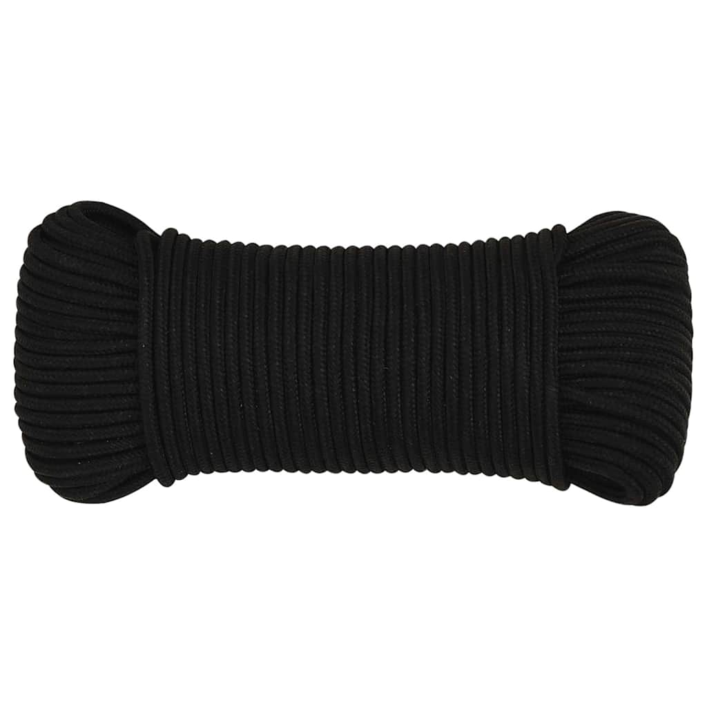 Vidaxx Arbeitsseil 3 mm 100 m Polyester schwarz