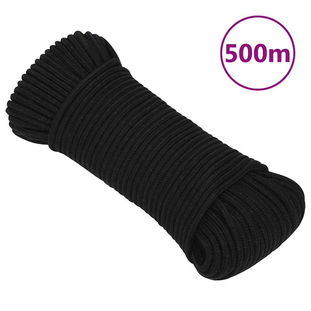Vidaxx Arbeitsseil 3 mm 500 m Polyester schwarz