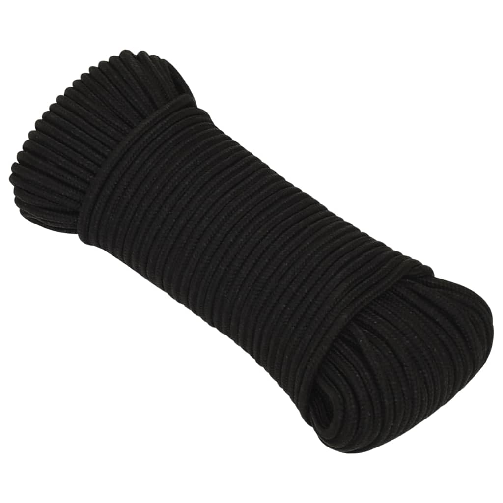 Vidaxx Arbeitsseil 5 mm 50 m Polyester schwarz