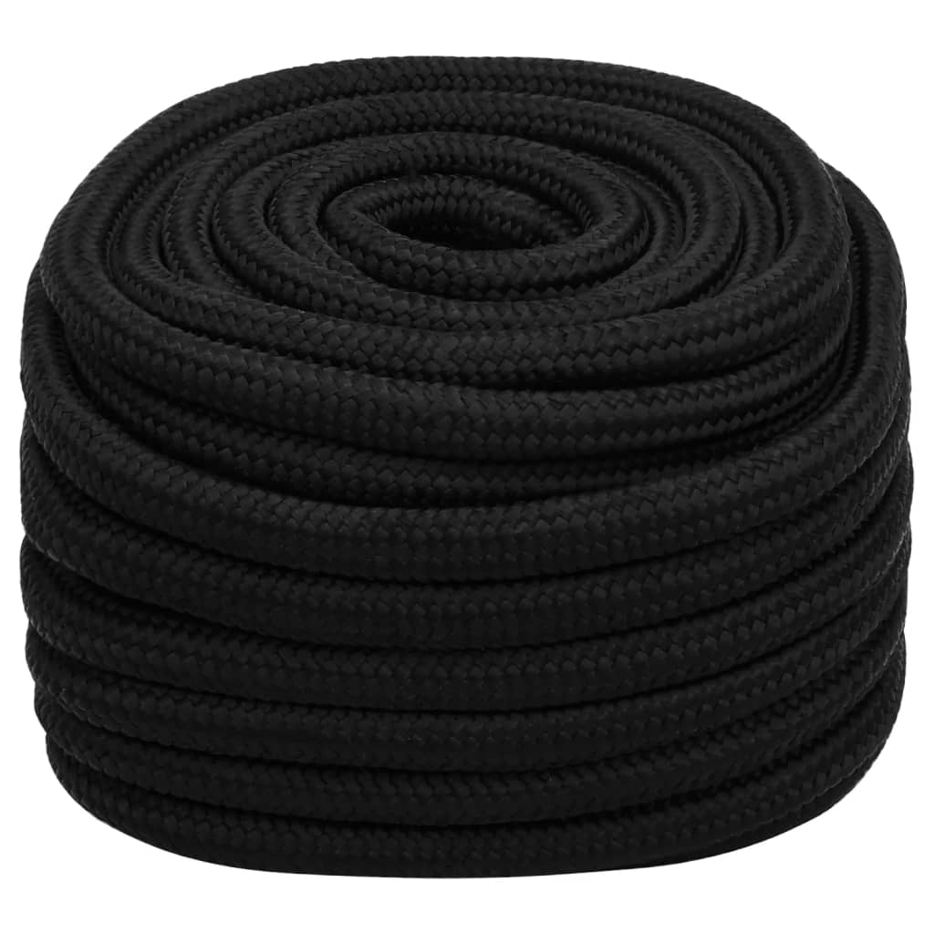 Vidaxx Arbeitsseil 20 mm 100 m Polyester schwarz
