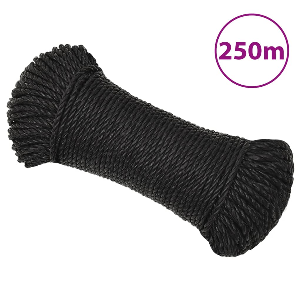 Vidaxl Werkouw 8 mm 250 m Polypropenschwarz