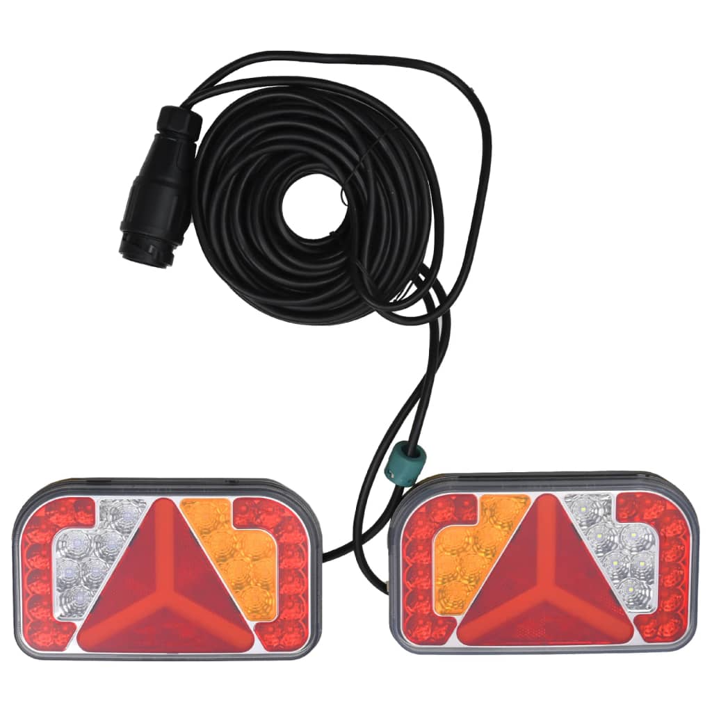 Vidaxx Anhängerlampen 2 Stück LED-Lampe 12 V 24x5x14,5 cm rot