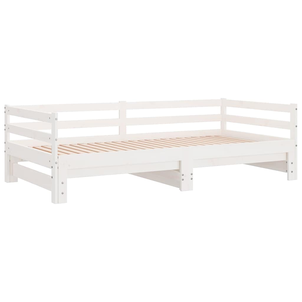 Vidaxl uitschuifbare slaapbank zonder matras 90x190 cm wit