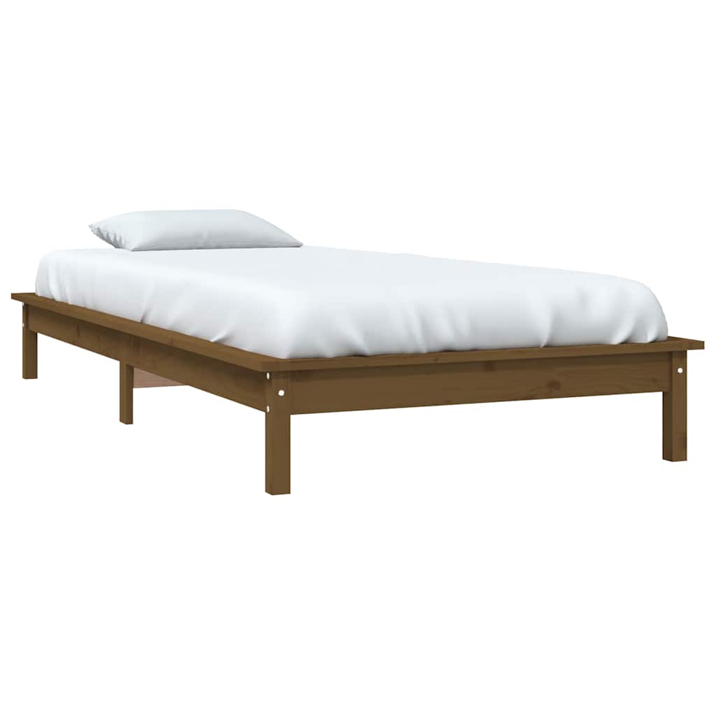 Vidaxl bedframe massief grenenhout honingbruin 90x200 cm