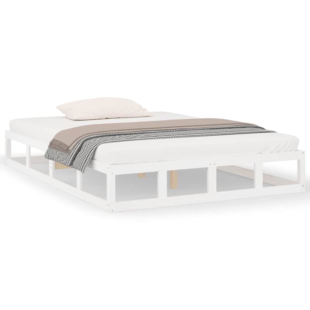 Vidaxl bedframe massief hout wit 160x200 cm