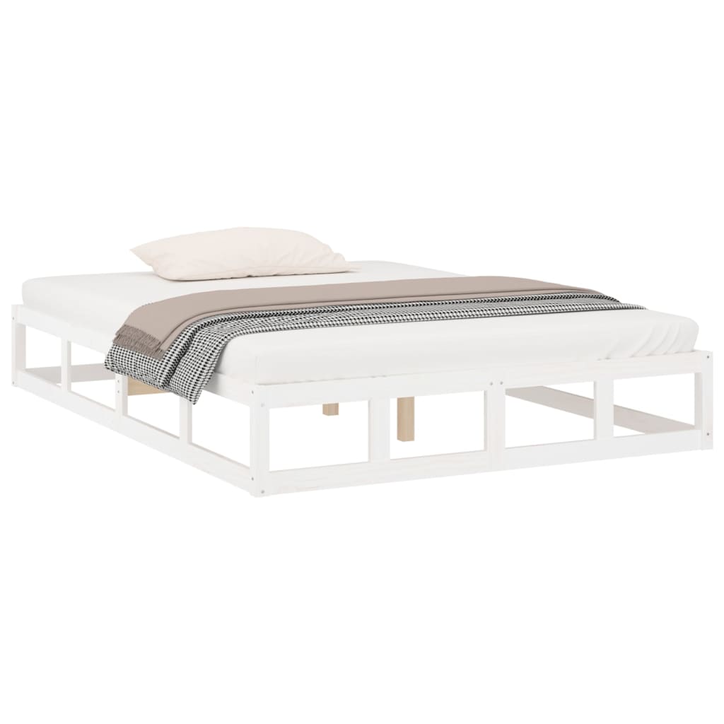 Vidaxl bedframe massief hout wit 160x200 cm