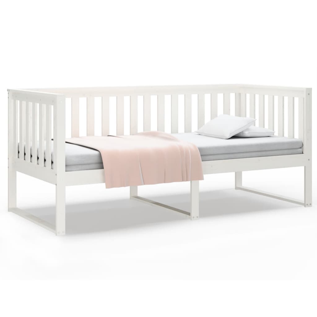 Vidaxl slaapbank zonder matras 90x200 cm massief grenenhout wit