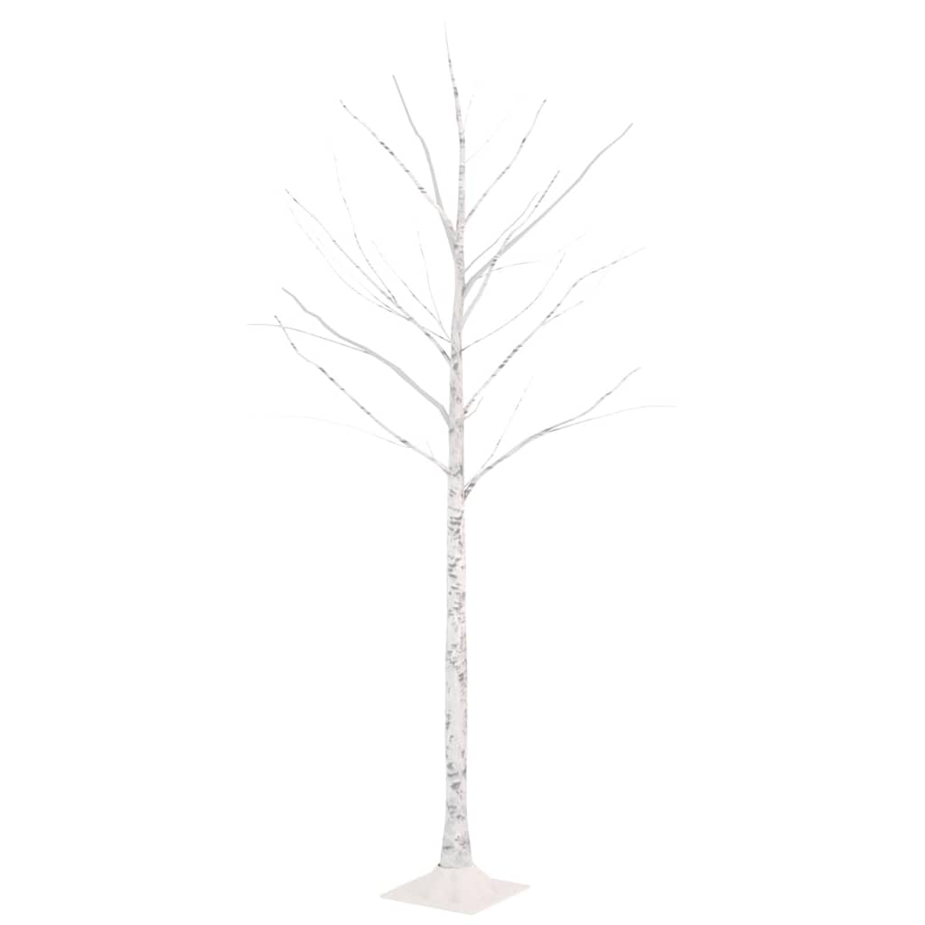 VidaXL Birke LED 72 LEDs warmweiß 150 cm weiß