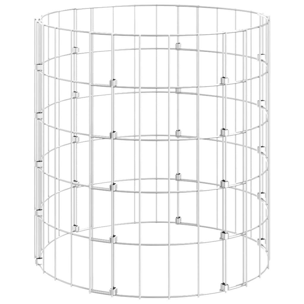 Vidaxx Kompostbehälter ø50x50 cm aus verzinktem Stahl