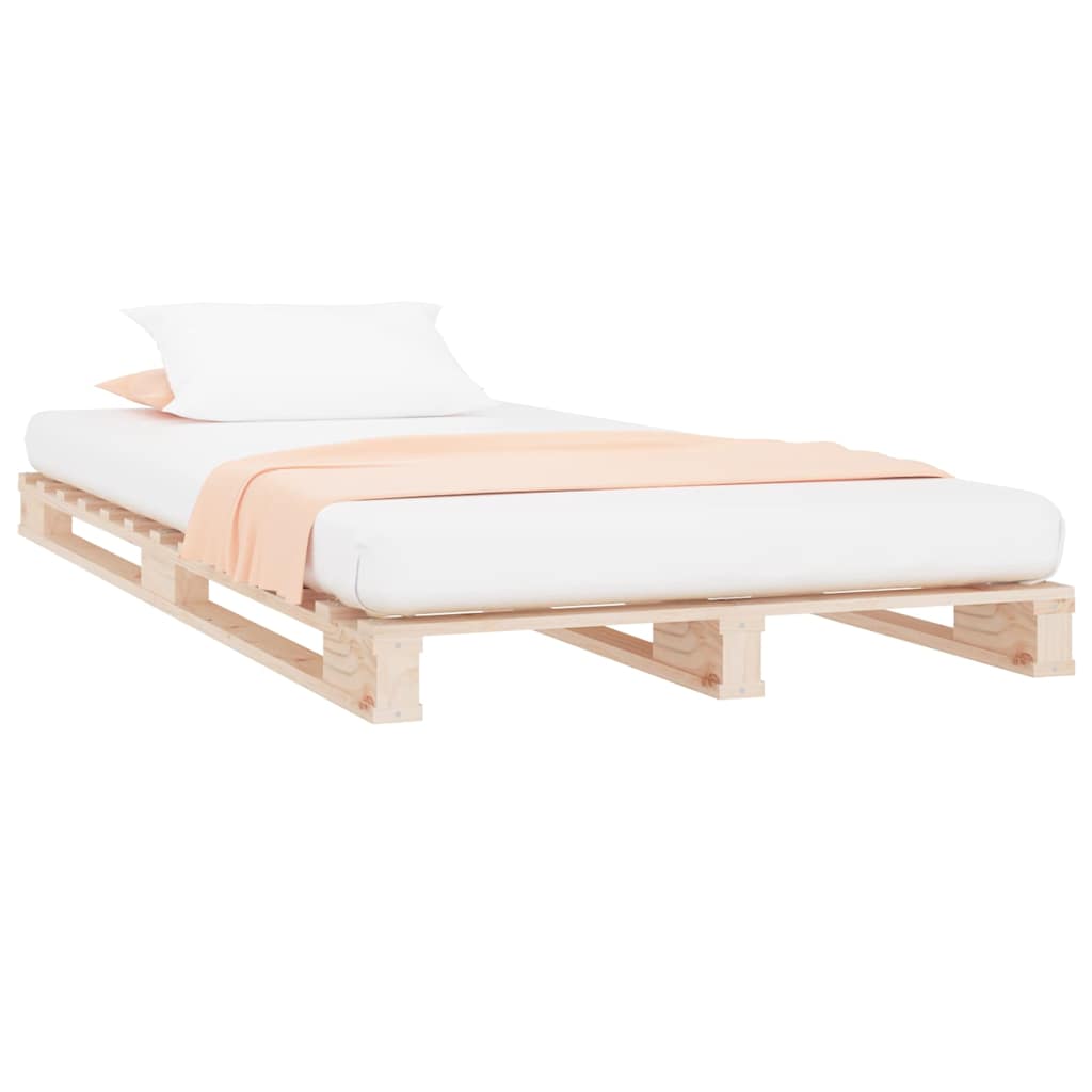 Vidaxl palletbed massief grenenhout 90x190 cm
