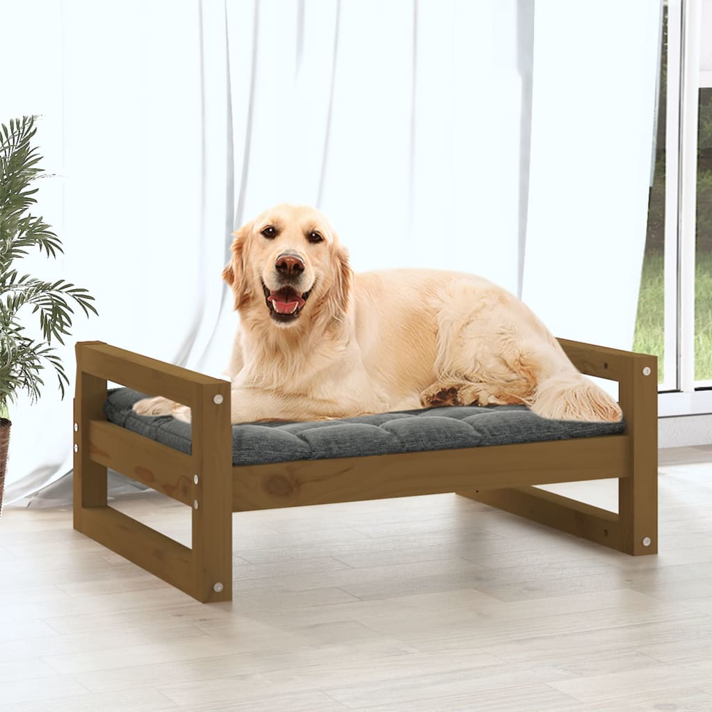 Vidaxl Hundekorb 75,5 x 55,5 x 28 cm Festkiefer Honigbraun
