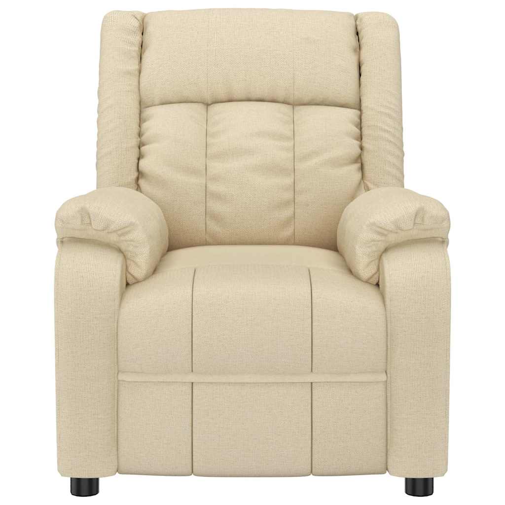 Vidaxl massagestoel stof crèmekleurig