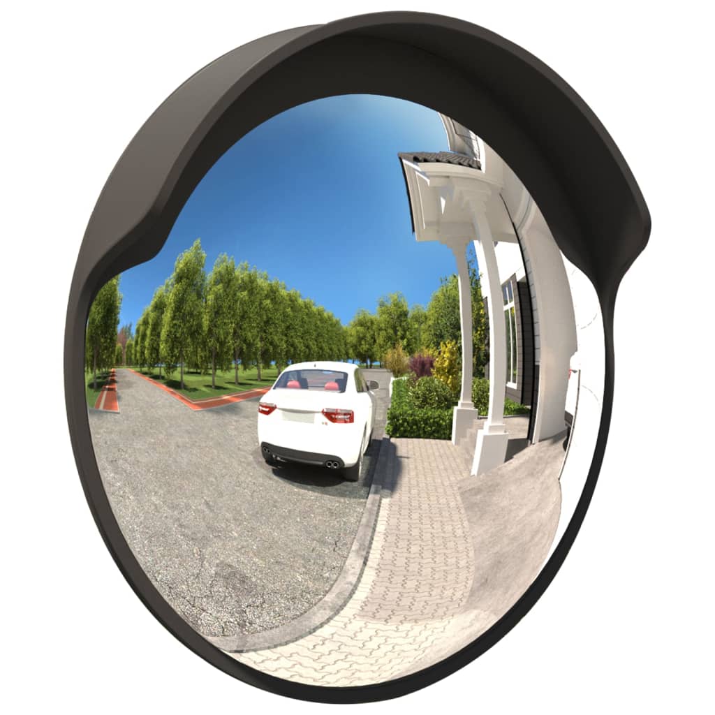 VIDAXL -Verkehrspiegel für externe konvexe Ø45 cm Polycarbonat schwarz