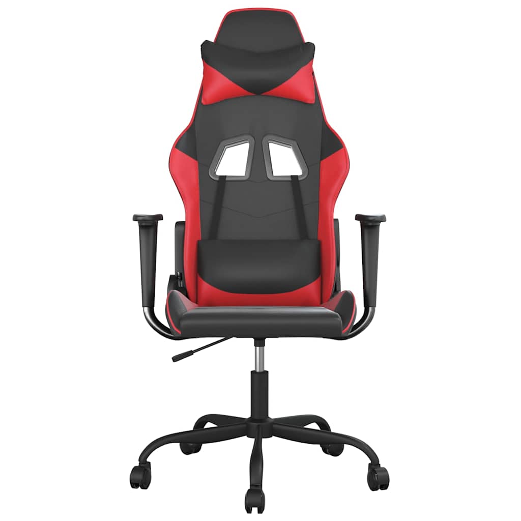 Vidaxl massage gamestoel kunstleer zwart en rood