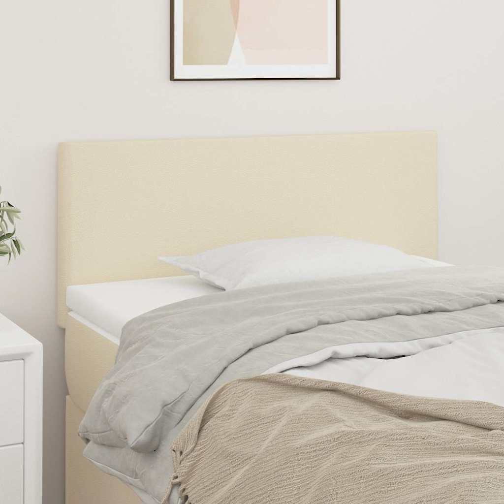 Vidaxl hoofdbord 100x5x78 88 cm kunstleer crèmekleurig
