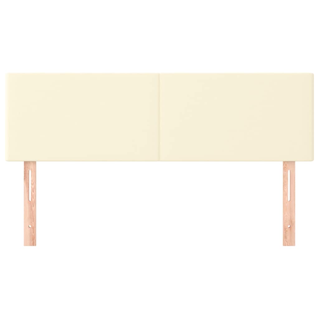 Vidaxl hoofdborden 2 st 72x5x78 88 cm kunstleer crèmekleurig