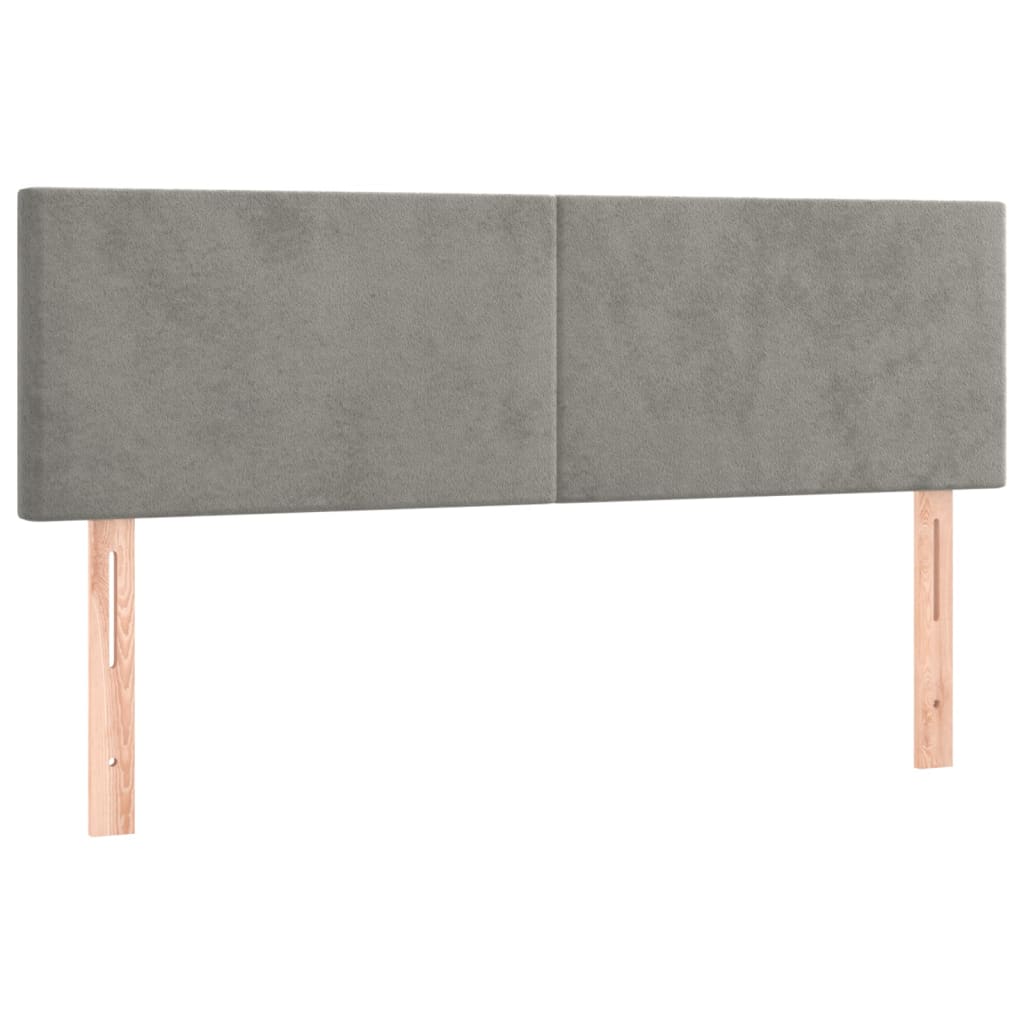 Vidaxl hoofdborden 2 st 72x5x78 88 cm fluweel lichtgrijs