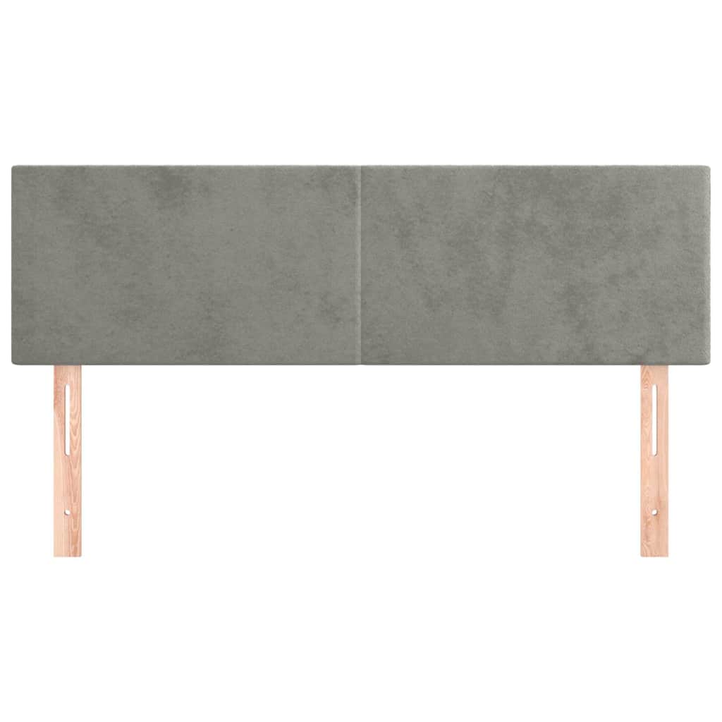 Vidaxl hoofdborden 2 st 72x5x78 88 cm fluweel lichtgrijs