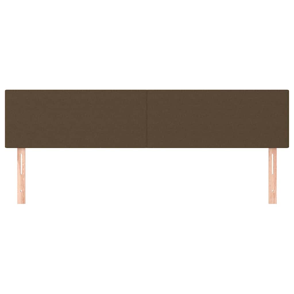 Vidaxl hoofdborden 2 st 80x5x78 88 cm stof donkerbruin