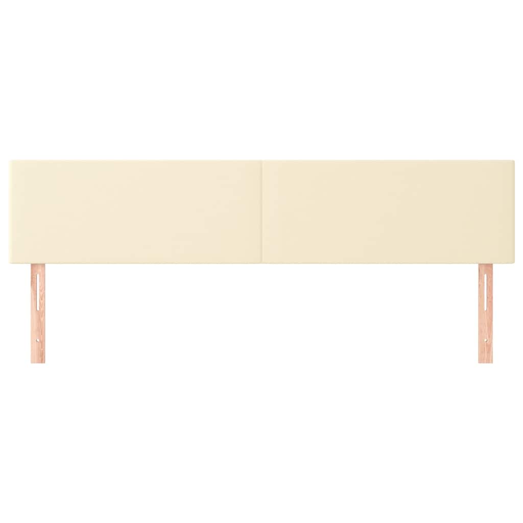 Vidaxl hoofdborden 2 st 80x5x78 88 cm kunstleer crèmekleurig