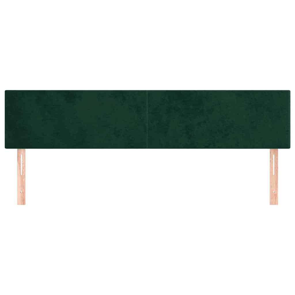 Vidaxl hoofdborden 2 st 90x5x78 88 cm fluweel donkergroen