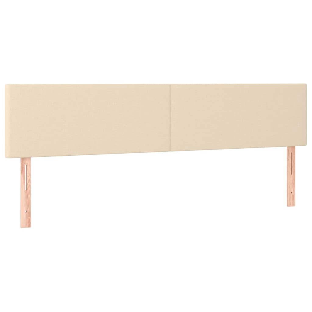 Vidaxl hoofdborden 2 st 100x5x78 88 cm stof crèmekleurig