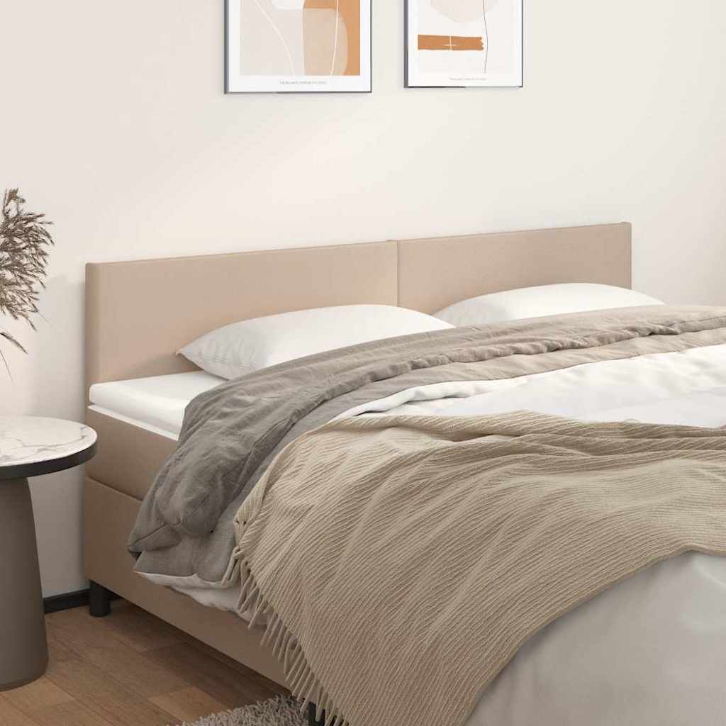 Vidaxl hoofdborden 2 st 100x5x78 88 cm kunstleer cappuccinokleurig