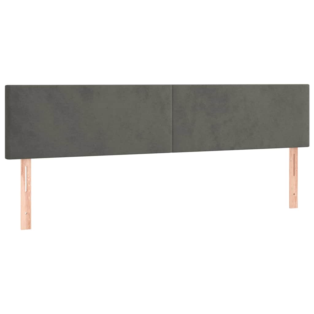 Vidaxl hoofdborden 2 st 100x5x78 88 cm fluweel donkergrijs