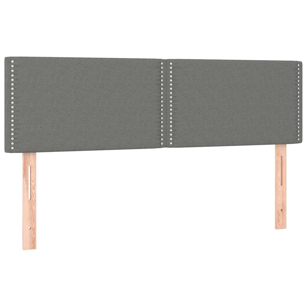 Vidaxl hoofdborden 2 st 72x5x78 88 cm stof donkergrijs