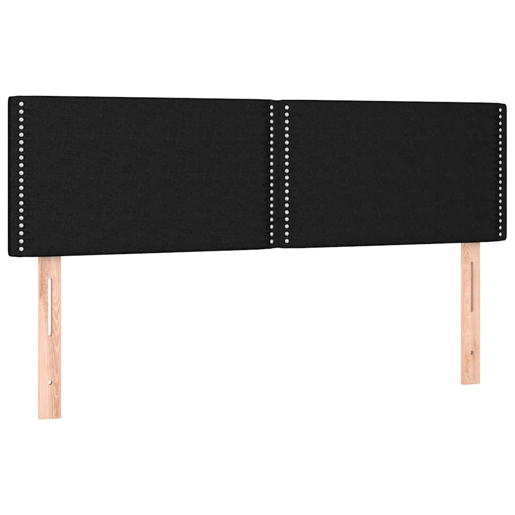 Vidaxl hoofdborden 2 st 72x5x78 88 cm stof zwart