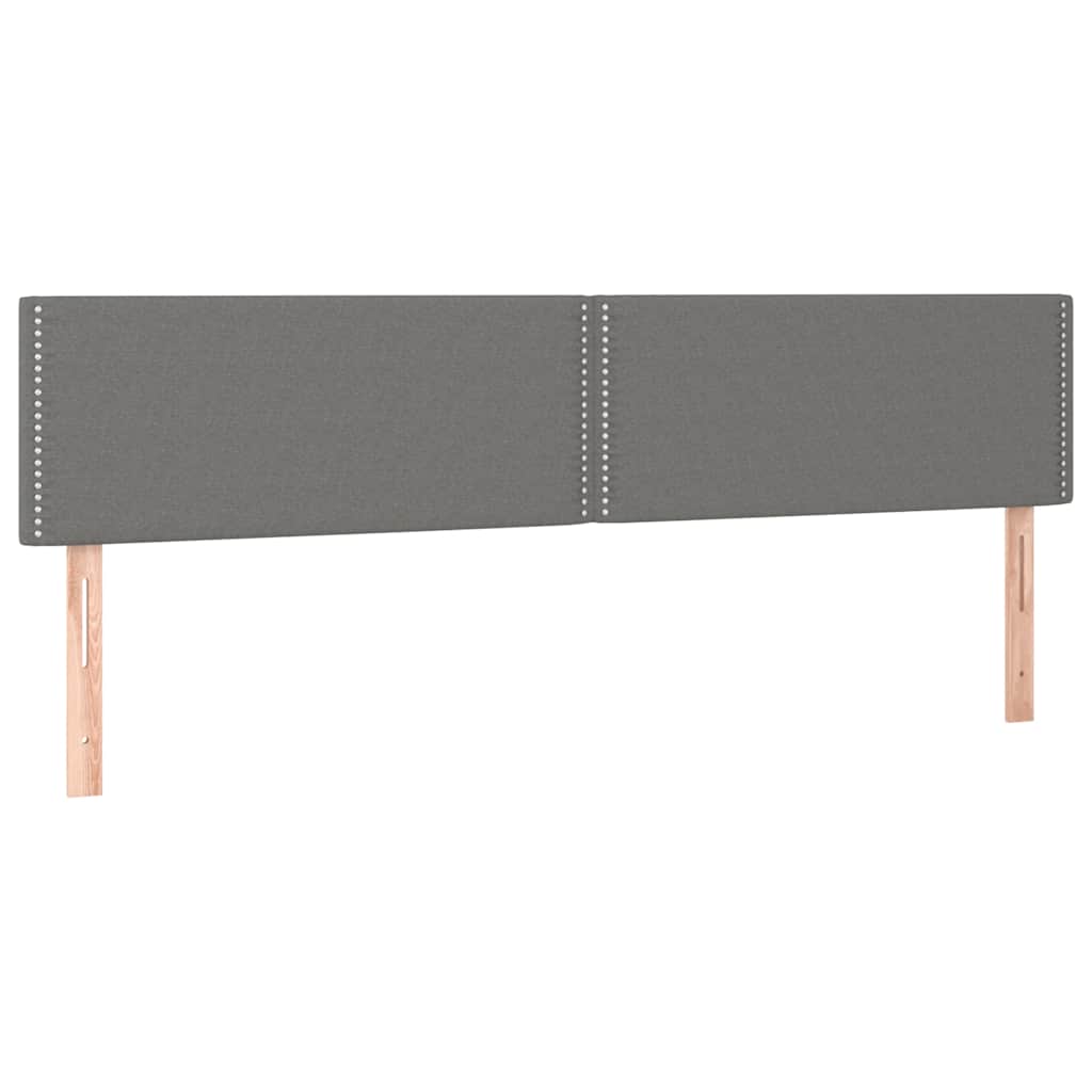 Vidaxl hoofdborden 2 st 80x5x78 88 cm stof donkergrijs