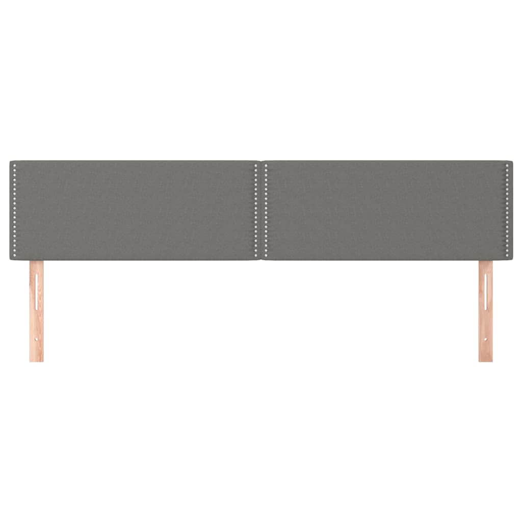 Vidaxl hoofdborden 2 st 80x5x78 88 cm stof donkergrijs
