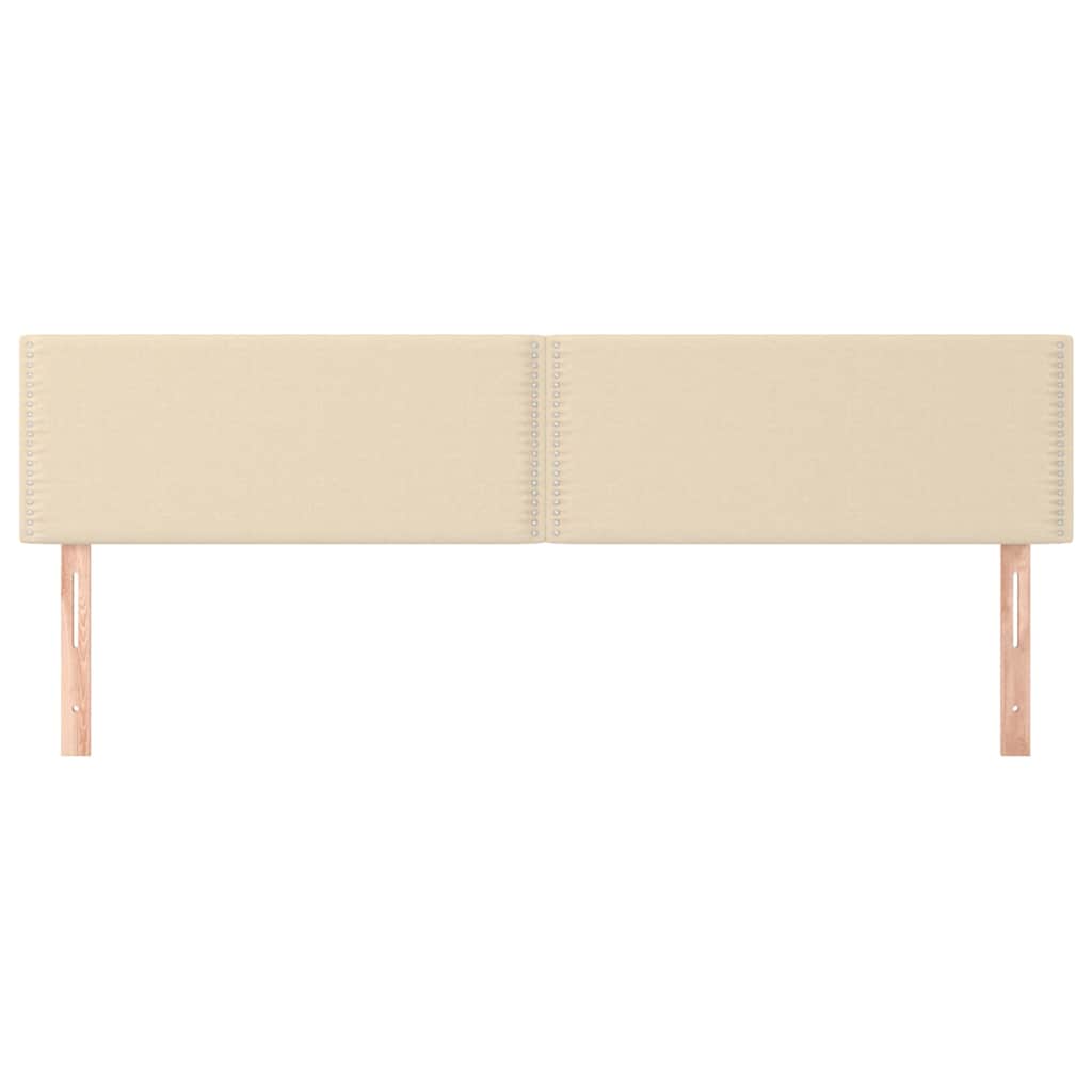Vidaxl hoofdborden 2 st 90x5x78 88 cm stof crèmekleurig