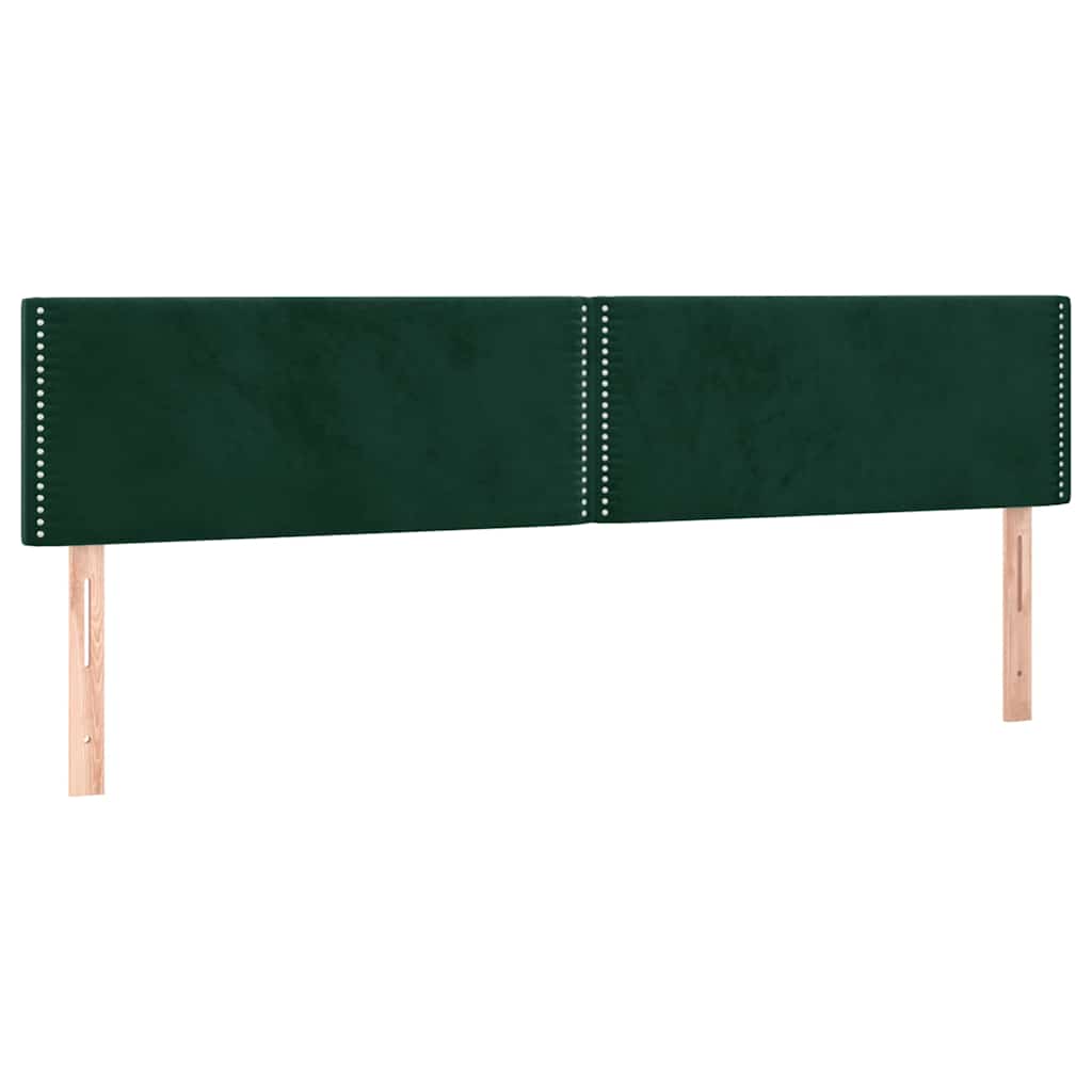 Vidaxl hoofdborden 2 st 90x5x78 88 cm fluweel donkergroen