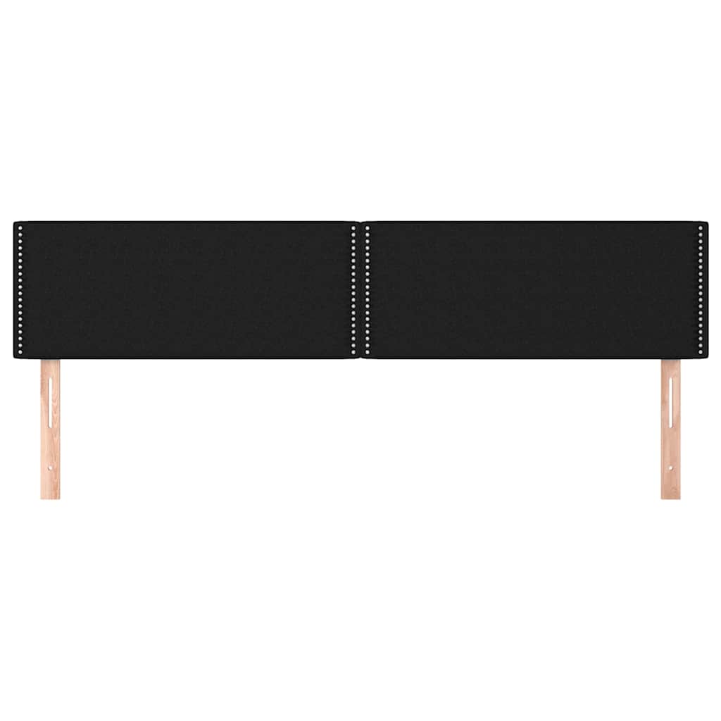 Vidaxl hoofdborden 2 st 100x5x78 88 cm stof zwart