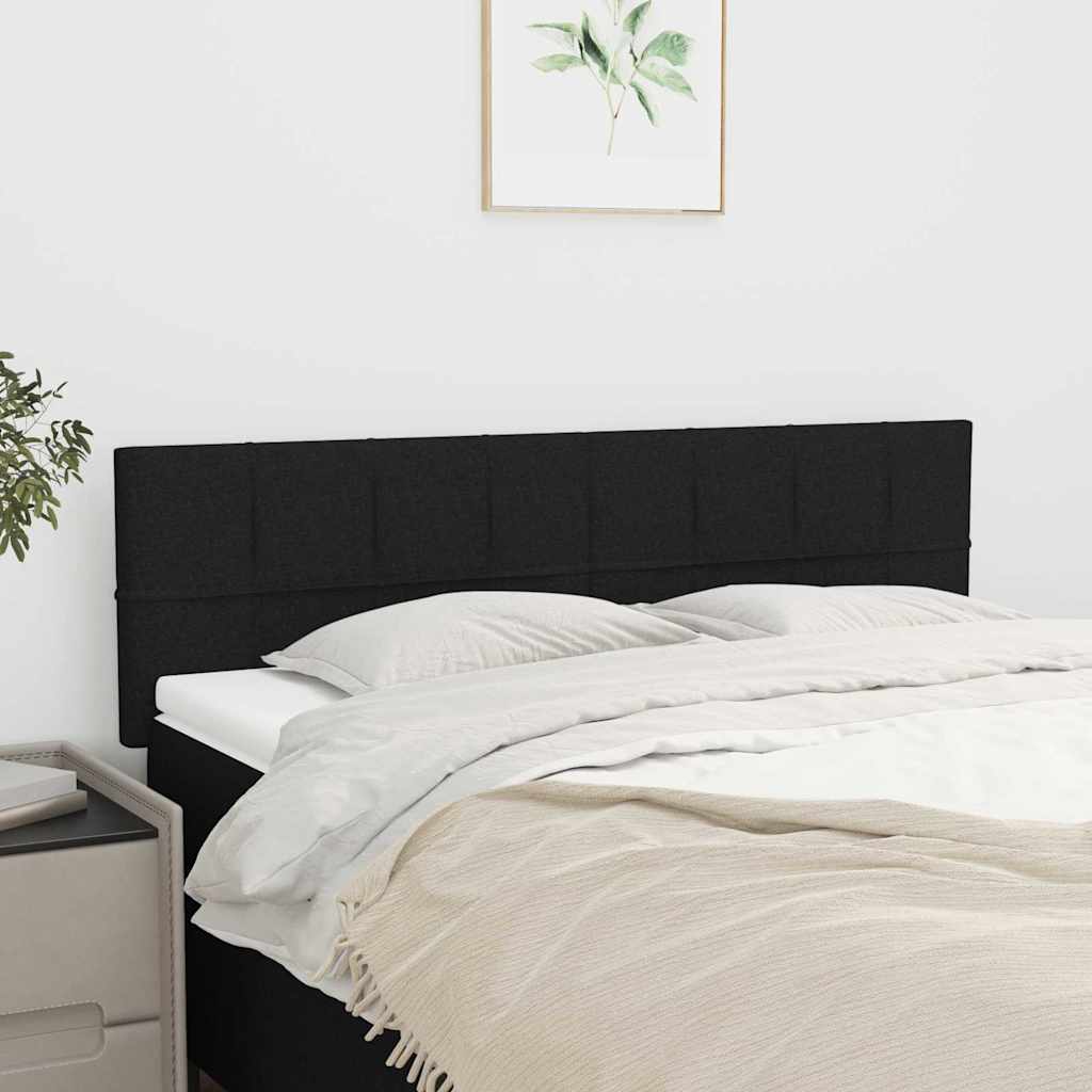Vidaxl hoofdborden 2 st 72x5x78 88 cm stof zwart
