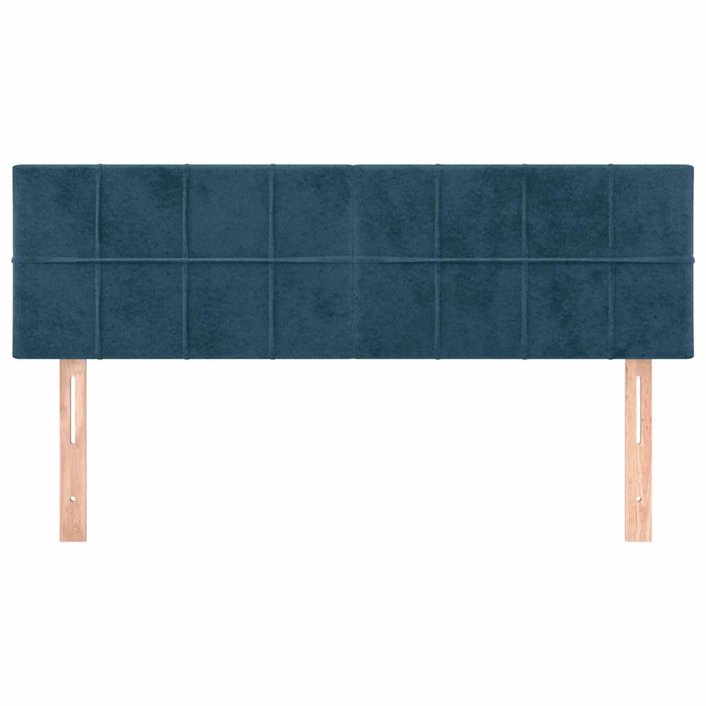 Vidaxl hoofdborden 2 st 72x5x78 88 cm fluweel donkerblauw