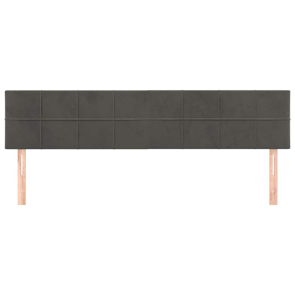 Vidaxl hoofdborden 2 st 80x5x78 88 cm fluweel donkergrijs