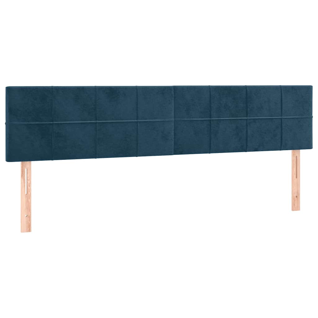 Vidaxl hoofdborden 2 st 90x5x78 88 cm fluweel donkerblauw