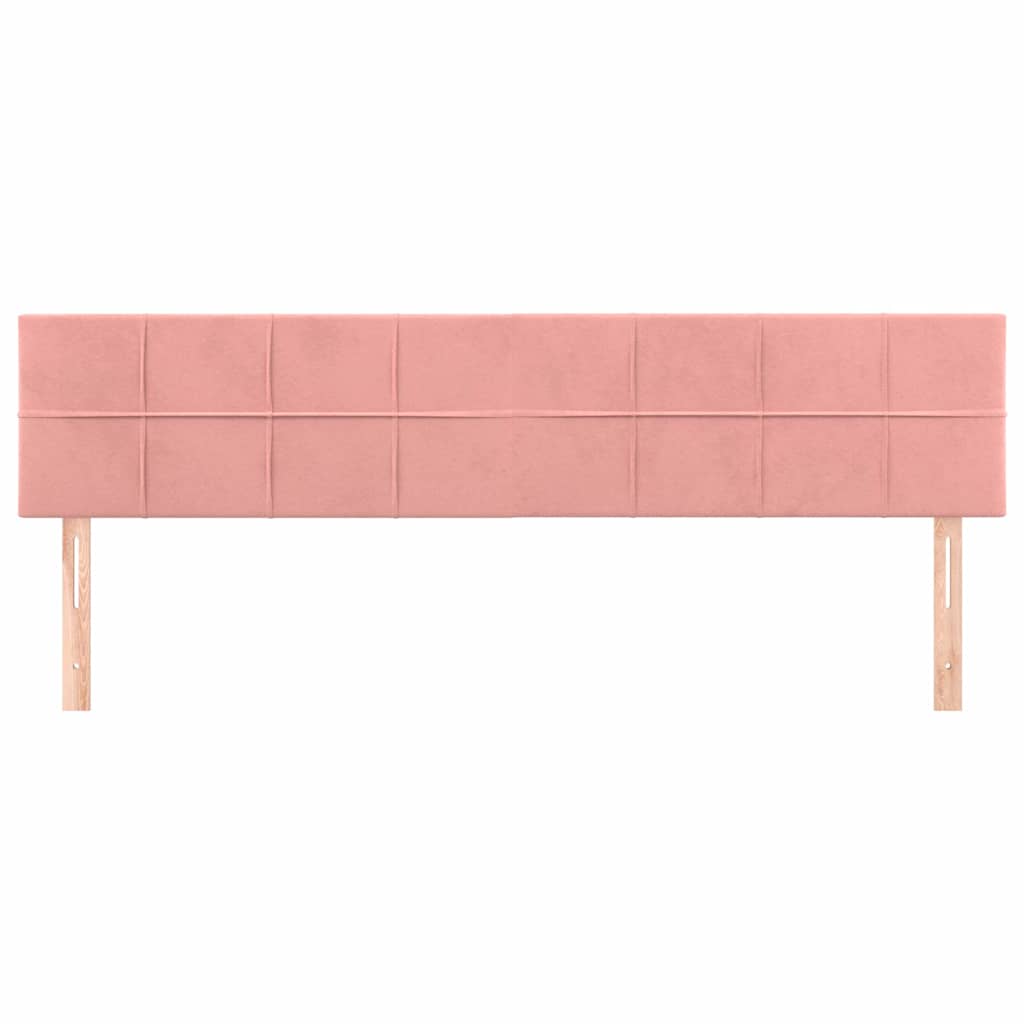 Vidaxl hoofdborden 2 st 90x5x78 88 cm fluweel roze