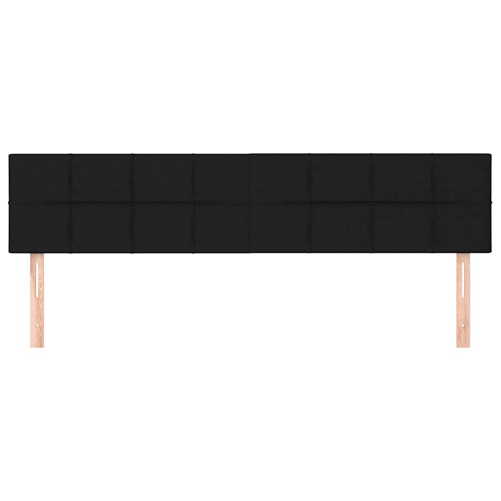 Vidaxl hoofdborden 2 st 100x5x78 88 cm stof zwart