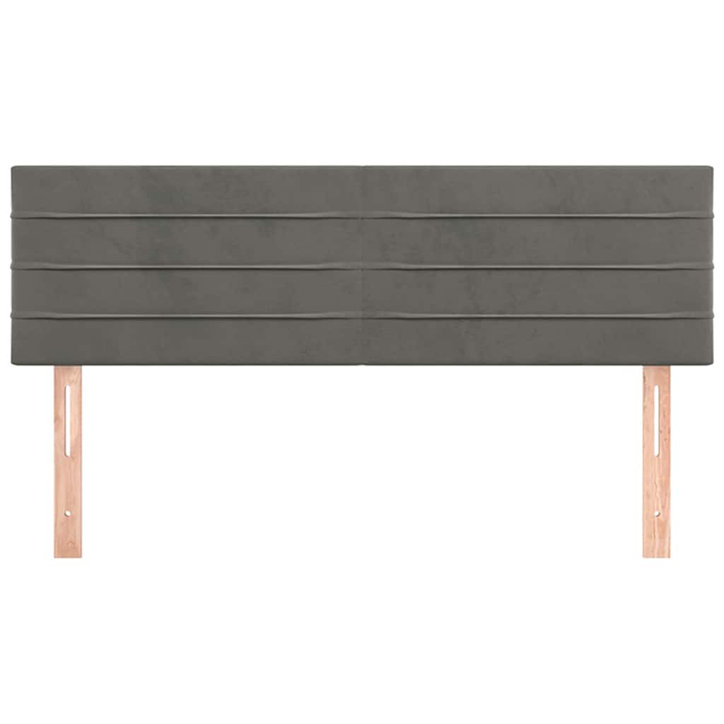 Vidaxl hoofdborden 2 st 72x5x78 88 cm fluweel donkergrijs
