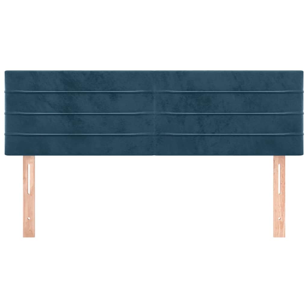 Vidaxl hoofdborden 2 st 72x5x78 88 cm fluweel donkerblauw