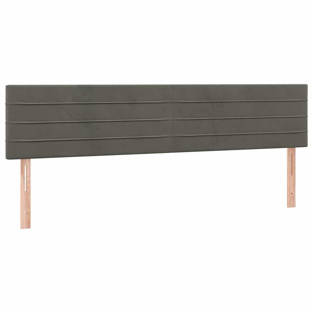 Vidaxl hoofdborden 2 st 80x5x78 88 cm fluweel donkergrijs