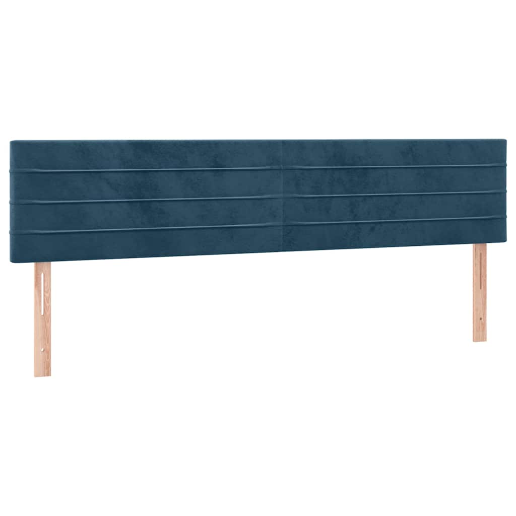 Vidaxl hoofdborden 2 st 80x5x78 88 cm fluweel donkerblauw